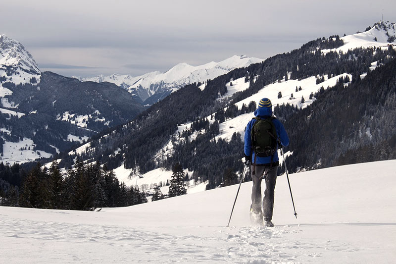 Schneeschuhwanderer